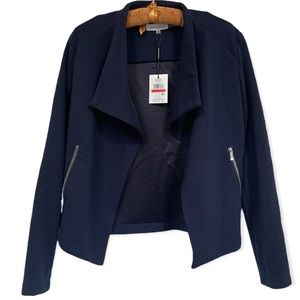 🐠Calvin Klein navy blue open front waterfall cardigan/blazer